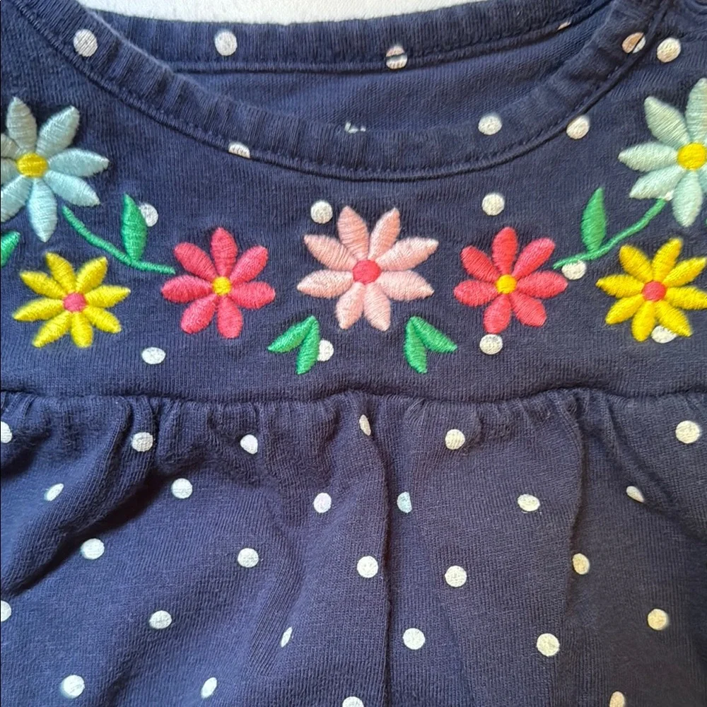 Carter's Pink Baby Bloomers and navy polka dot top - Picture 6 of 7